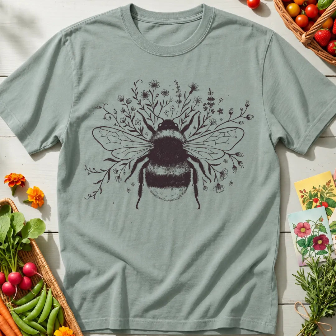 Bee Wildflowers Vintage T-Shirt