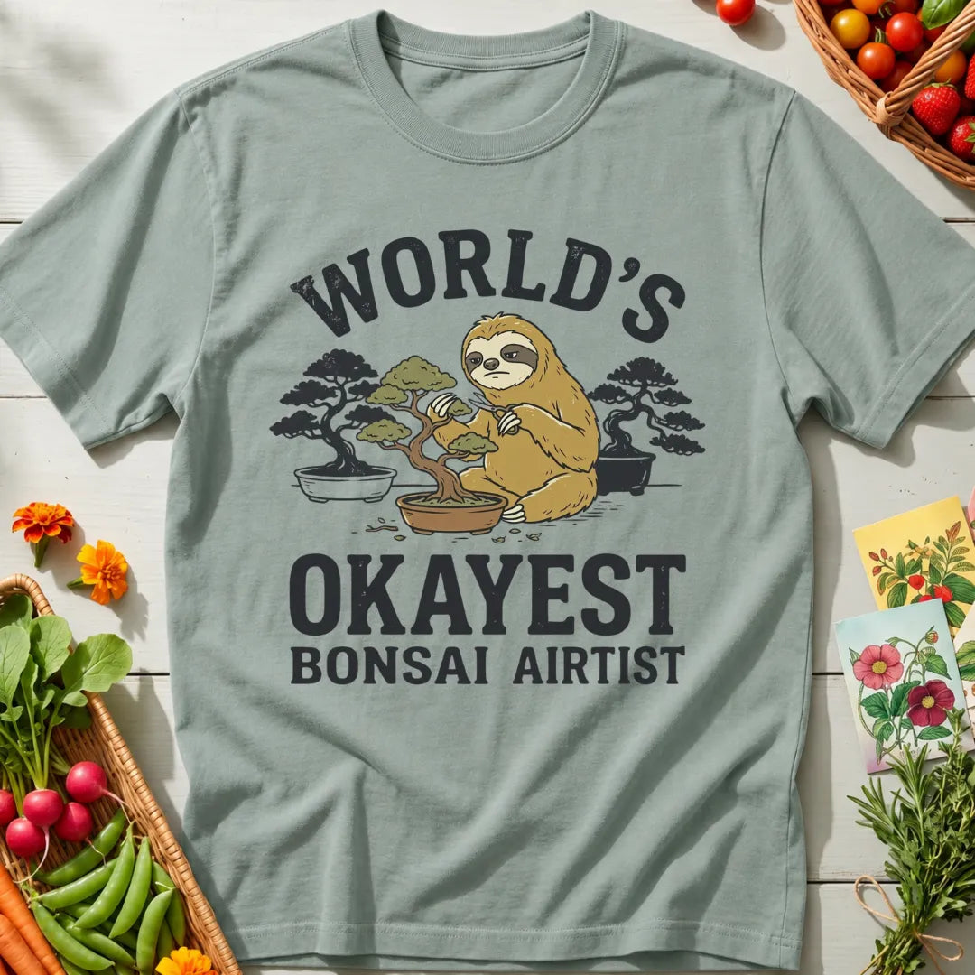Okayest Bonsai Sloth T-Shirt