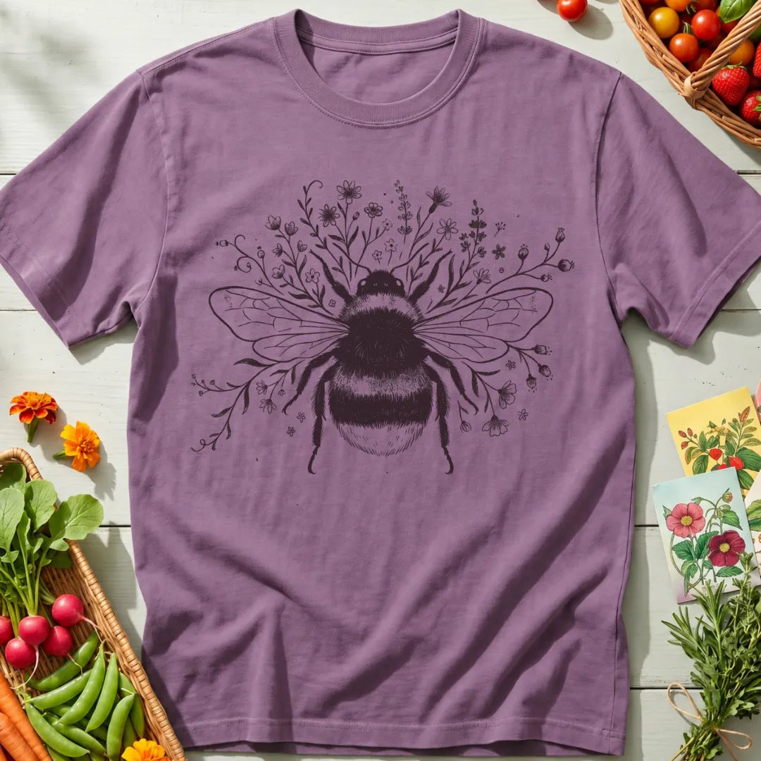 Bee Wildflowers Vintage T-Shirt