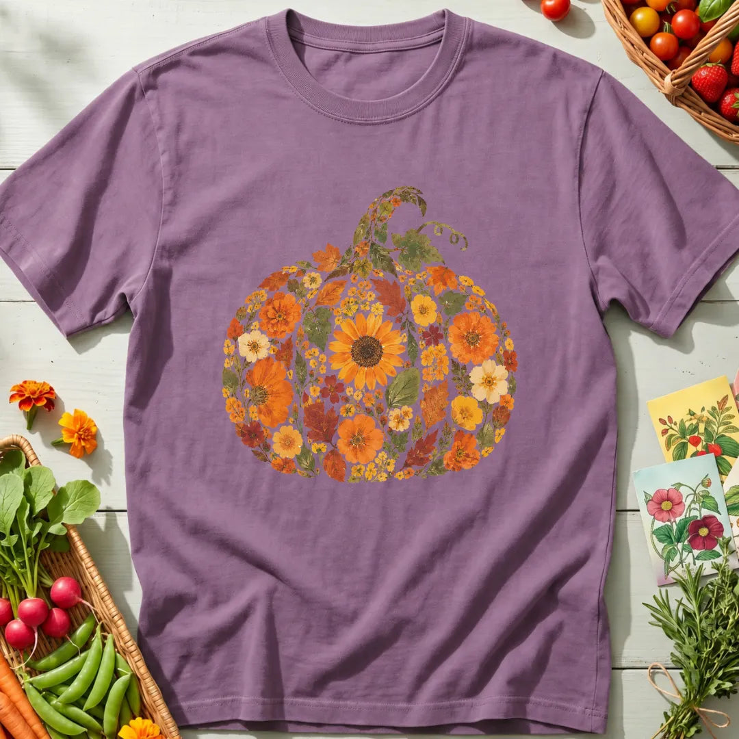 Floral Pumpkin T-Shirt