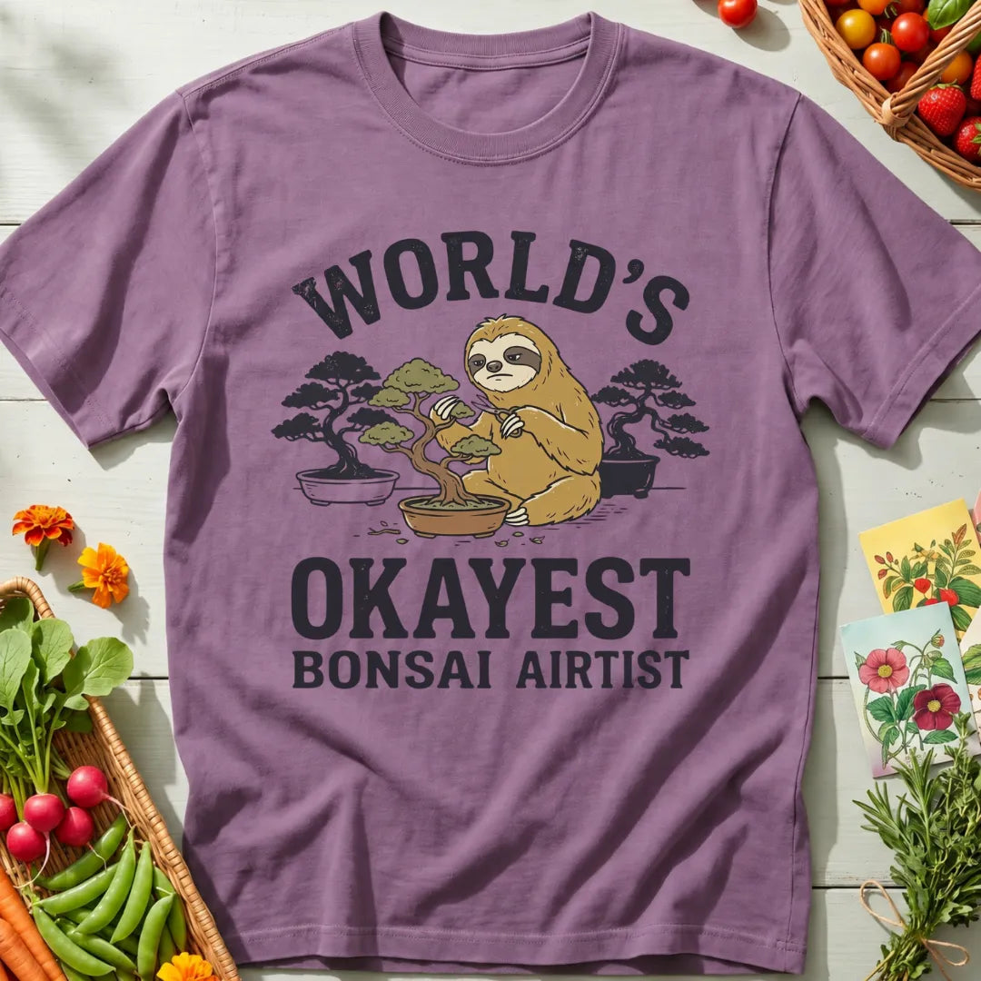 Okayest Bonsai Sloth T-Shirt