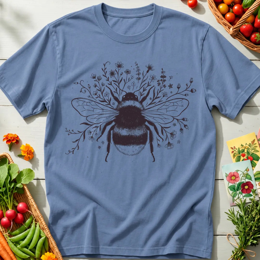 Bee Wildflowers Vintage T-Shirt