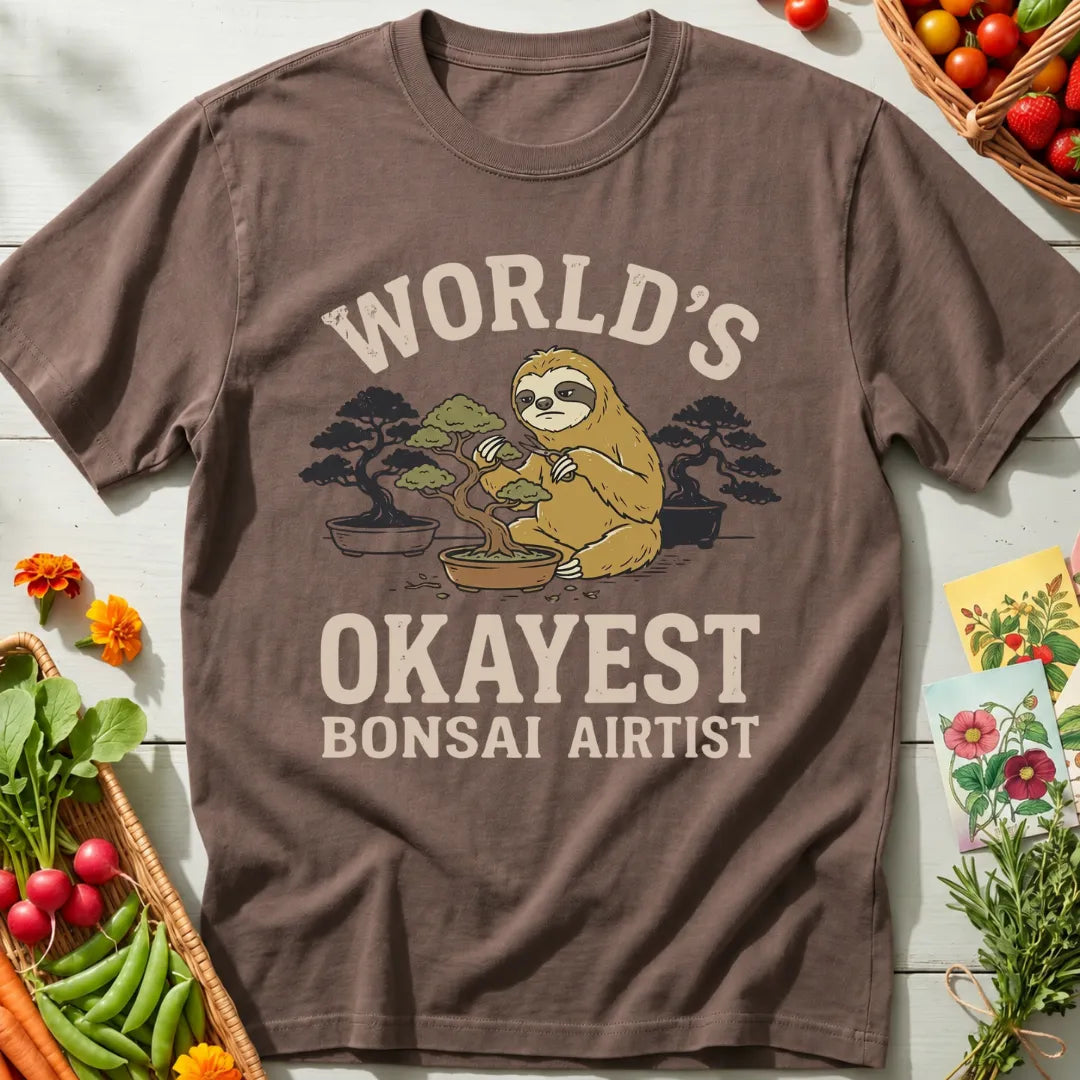 Okayest Bonsai Sloth T-Shirt