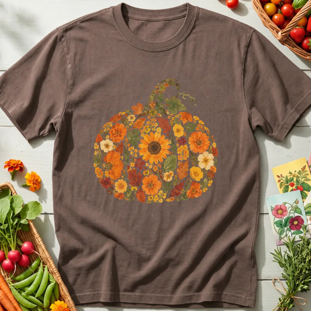 Floral Pumpkin T-Shirt