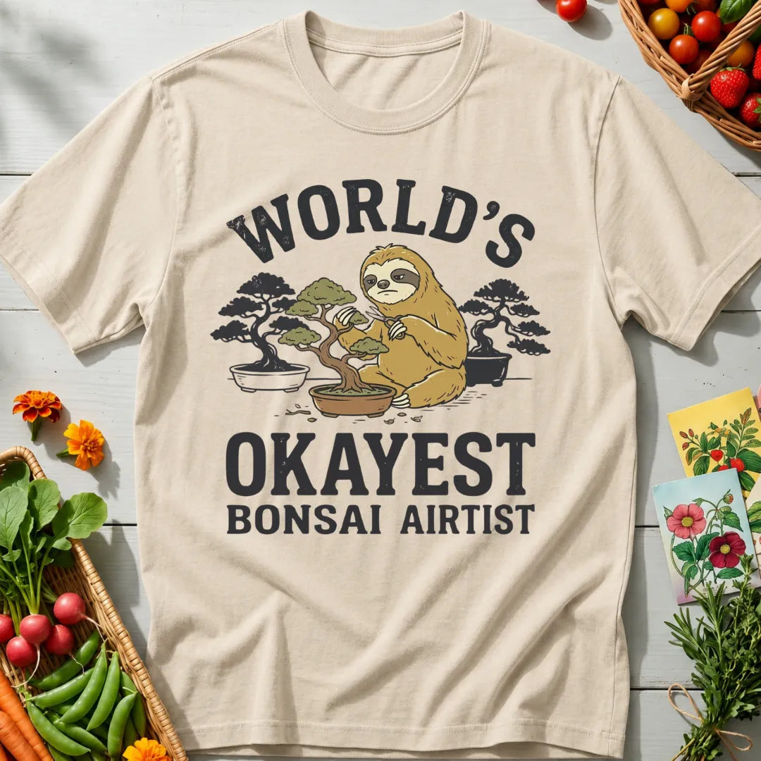 Okayest Bonsai Sloth T-Shirt