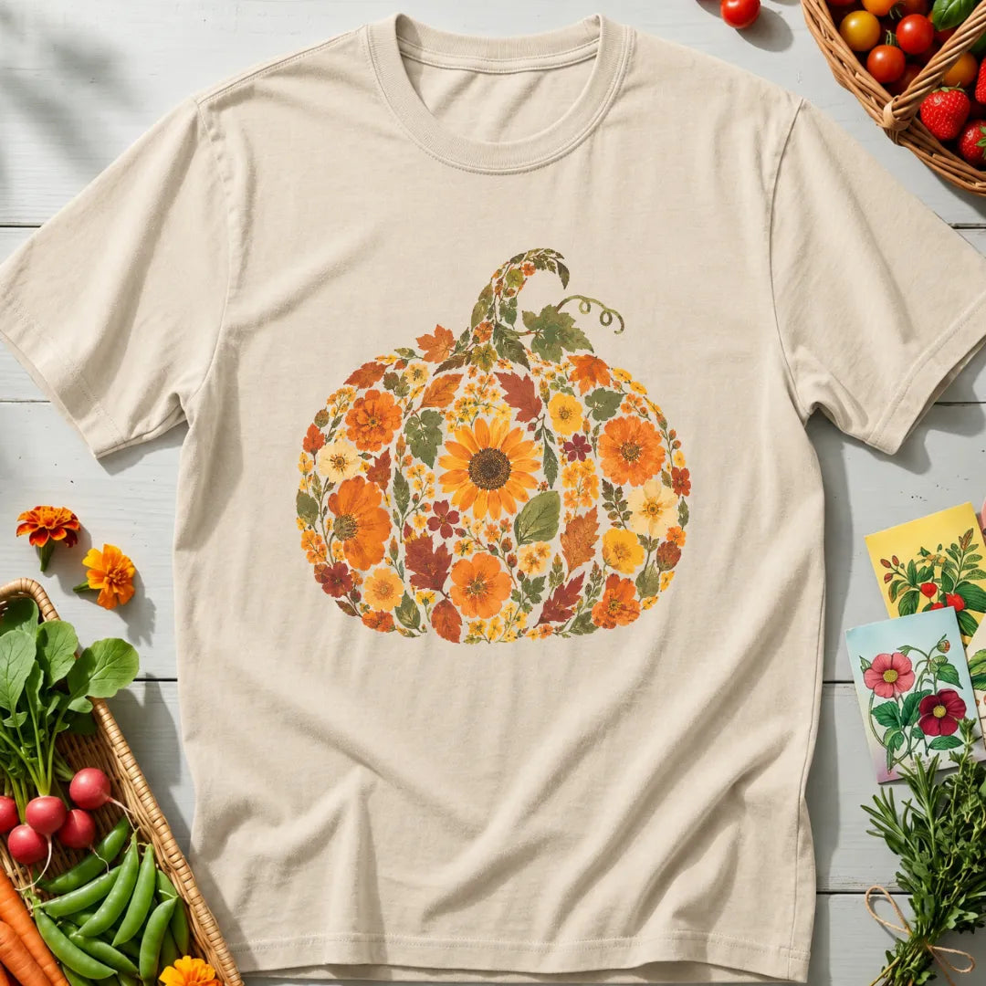 Floral Pumpkin T-Shirt