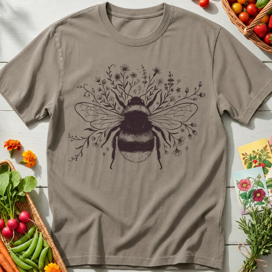 Bee Wildflowers Vintage T-Shirt