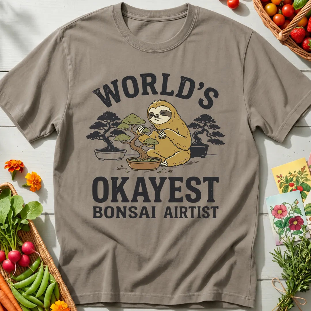 Okayest Bonsai Sloth T-Shirt