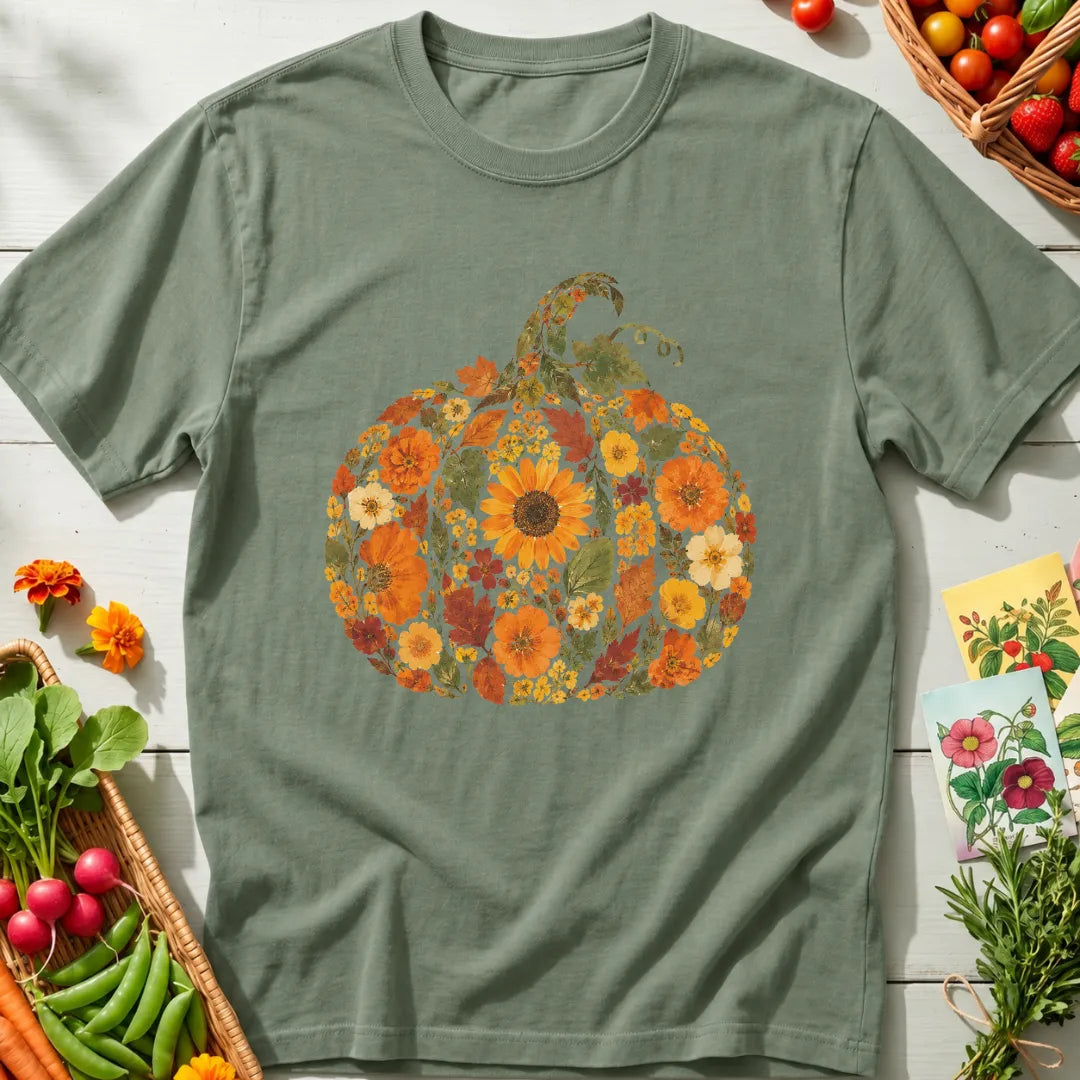 Floral Pumpkin T-Shirt