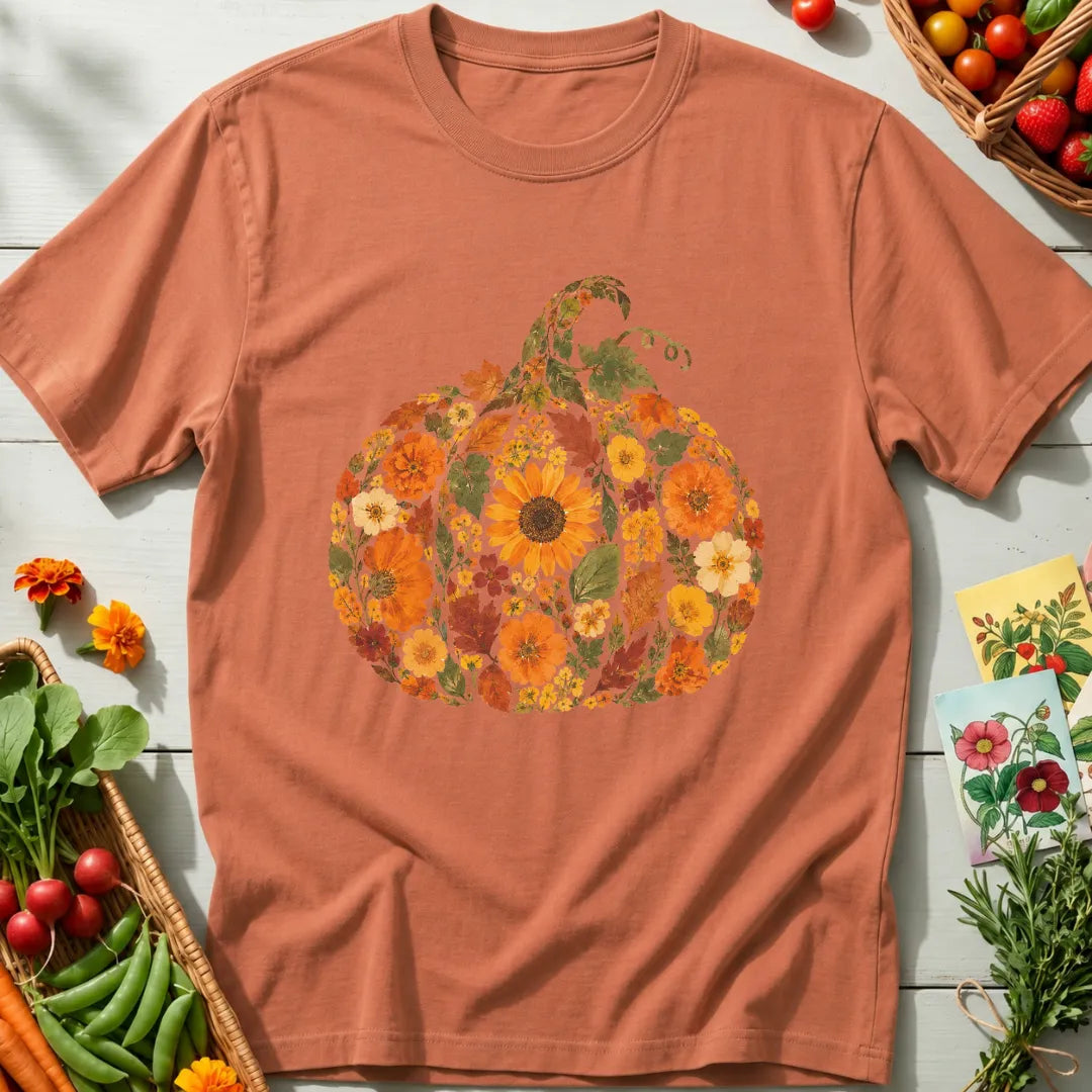 Floral Pumpkin T-Shirt