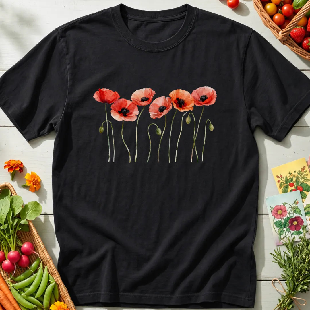 Watercolor Poppies T-Shirt
