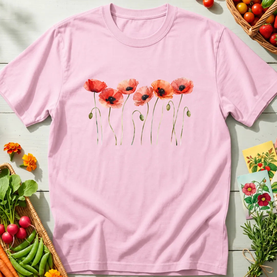 Watercolor Poppies T-Shirt