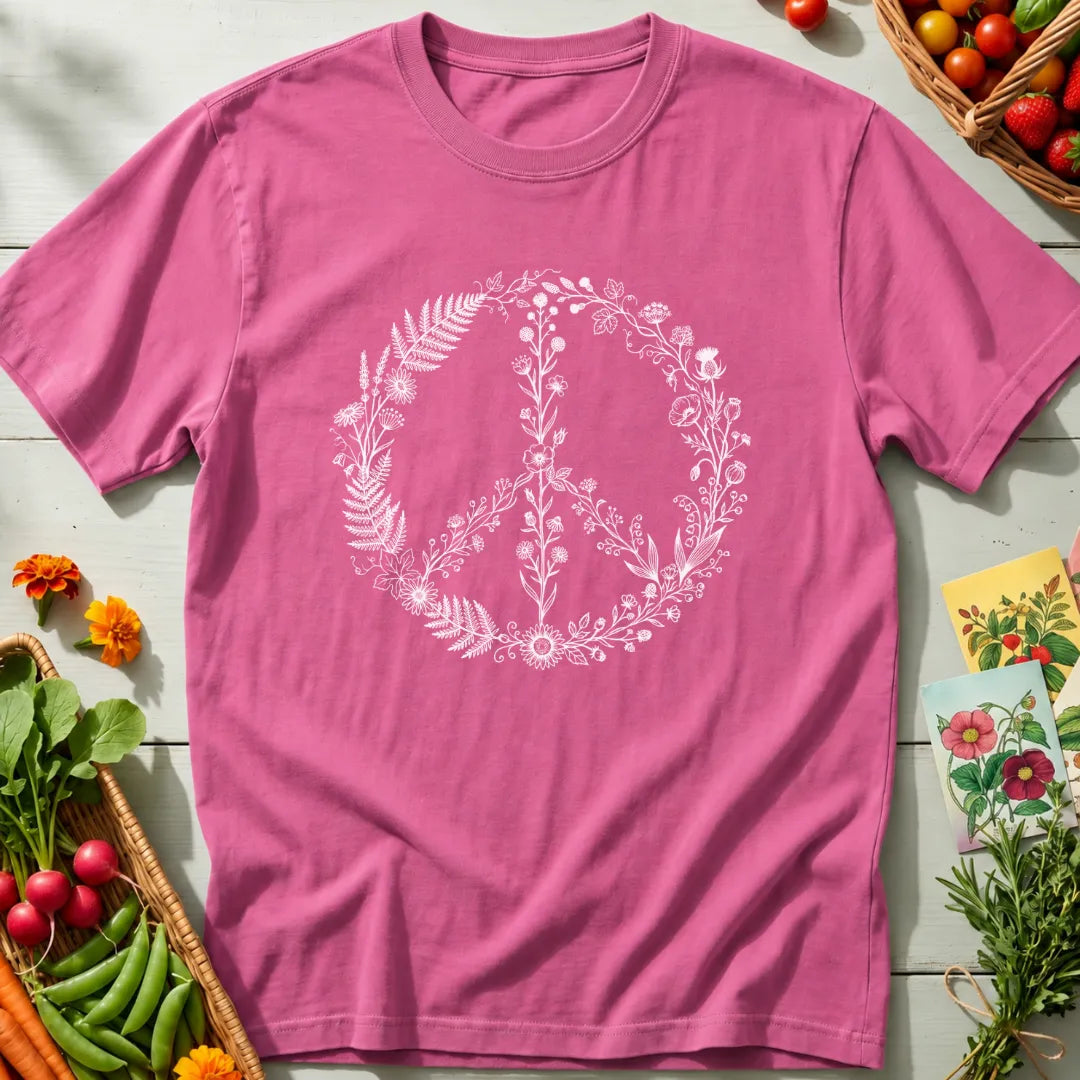Floral Peace Sign T-Shirt