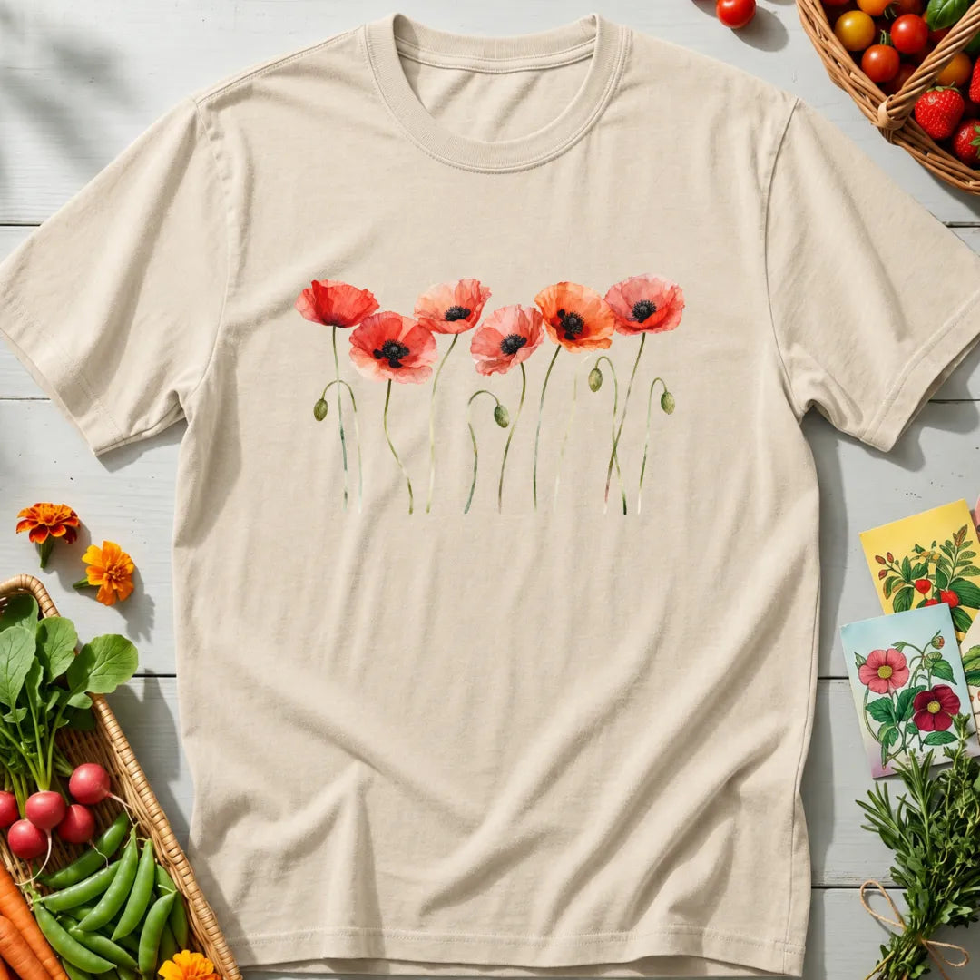 Watercolor Poppies T-Shirt