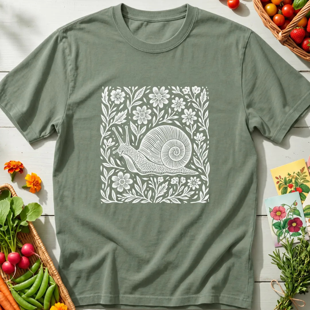 Floral Snail T-Shirt