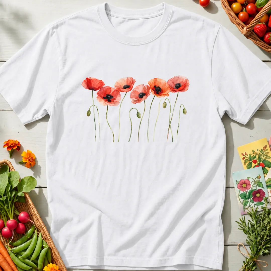 Watercolor Poppies T-Shirt