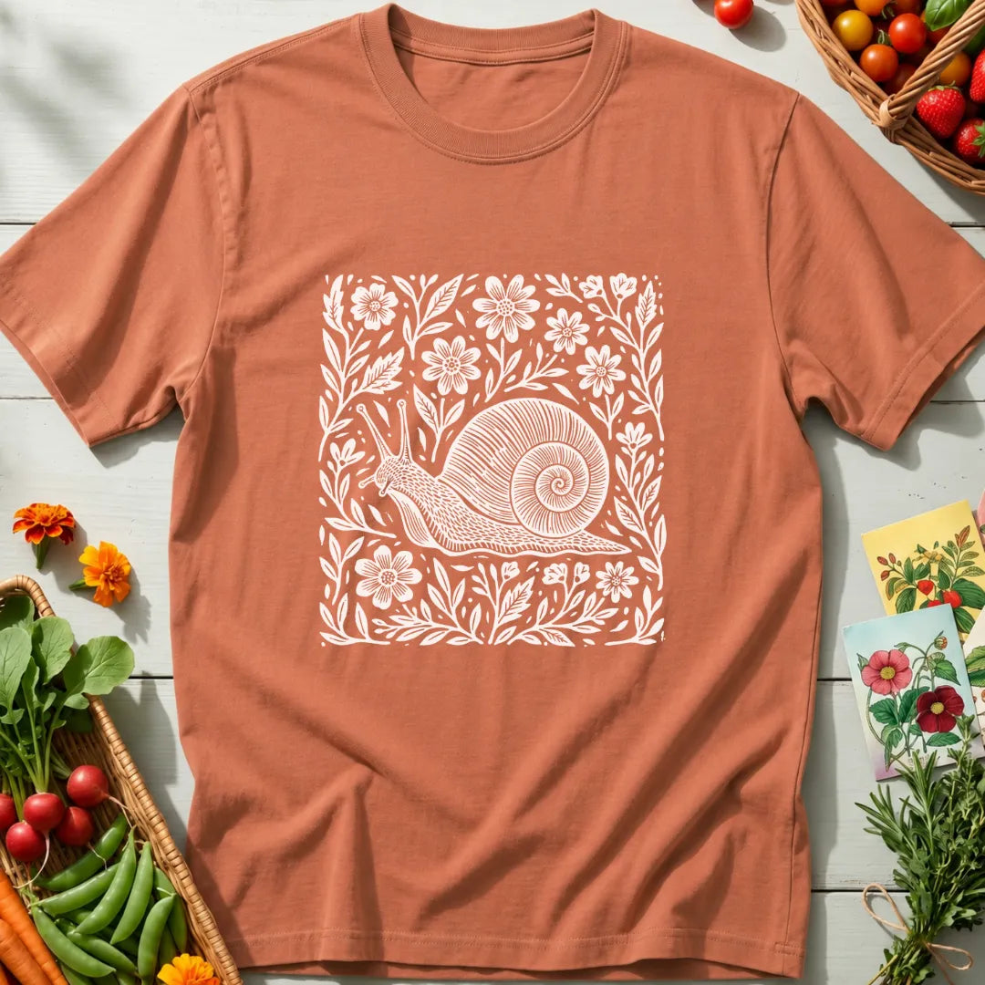 Floral Snail T-Shirt