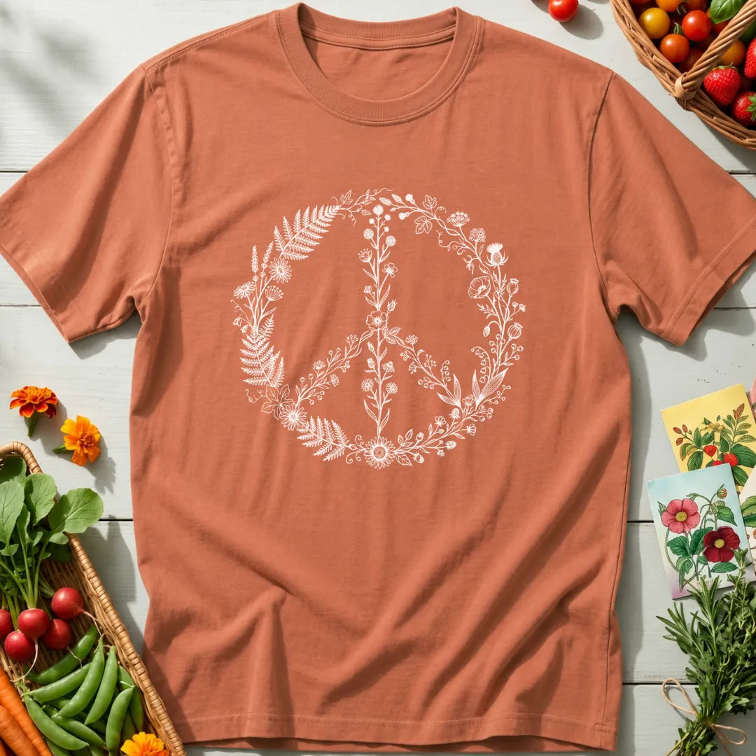 Floral Peace Sign T-Shirt